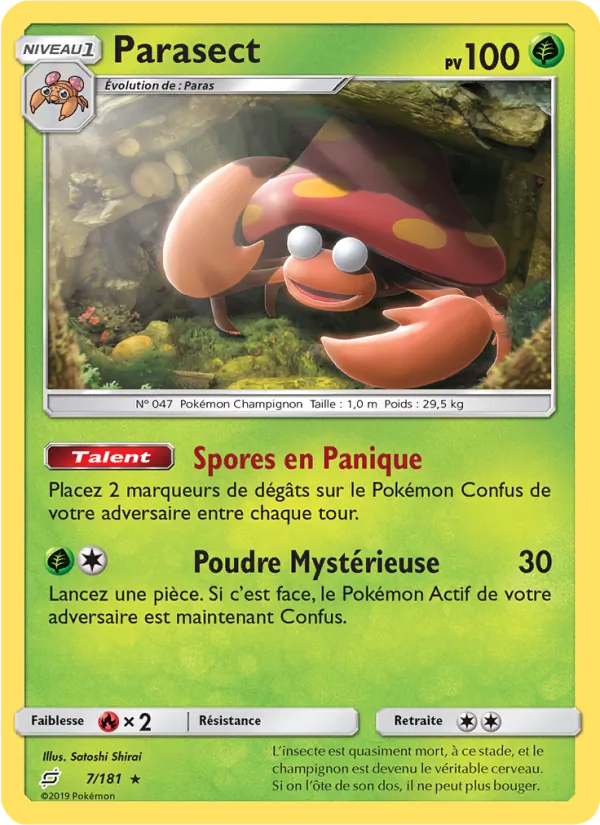 Carte Parasect 7/181 – Duo de Choc