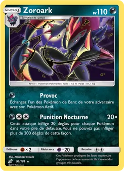 Carte Zoroark 91/181 – Duo de Choc