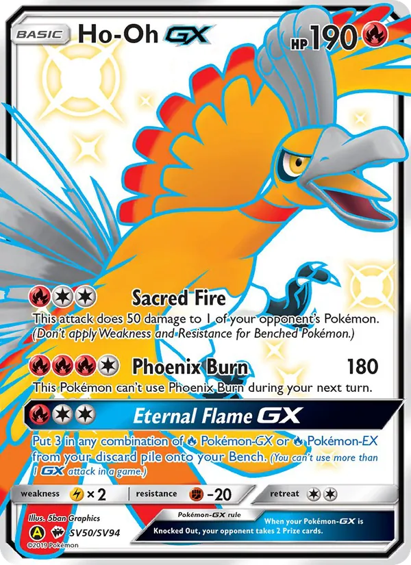 Carte Ho-Oh-GX SV50 – Destinées Occultes – Coffre Chromatique