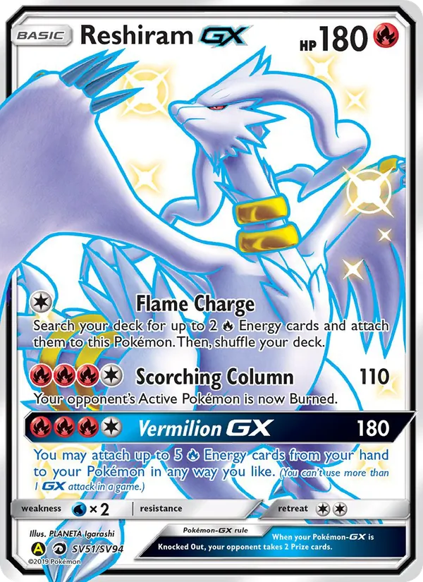Carte Reshiram-GX SV51 – Destinées Occultes – Coffre Chromatique