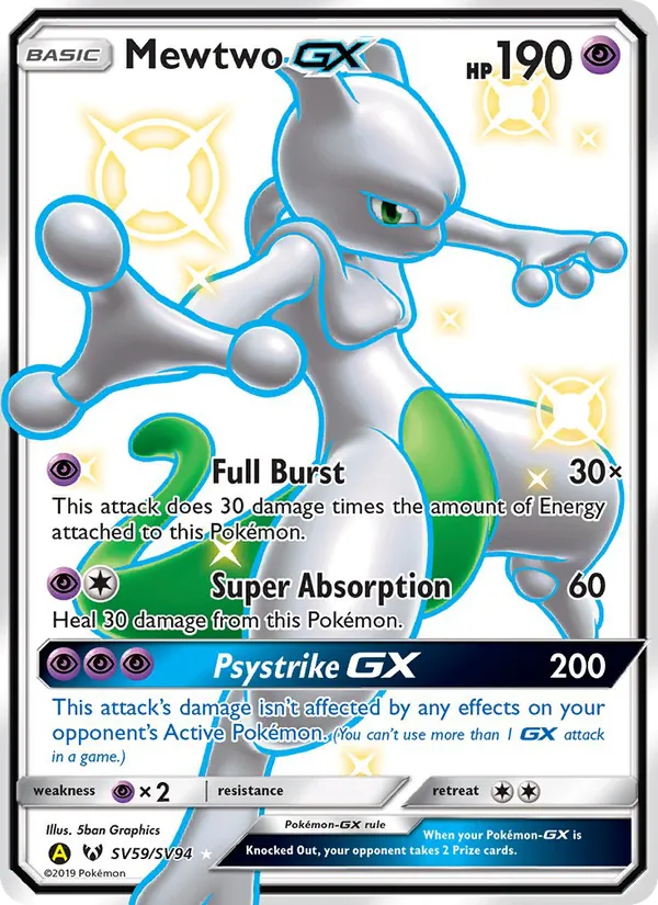 Carte Mewtwo-GX SV59 – Destinées Occultes – Coffre Chromatique