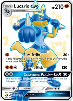 Carte Lucario-GX SV64 – Destinées Occultes – Coffre Chromatique