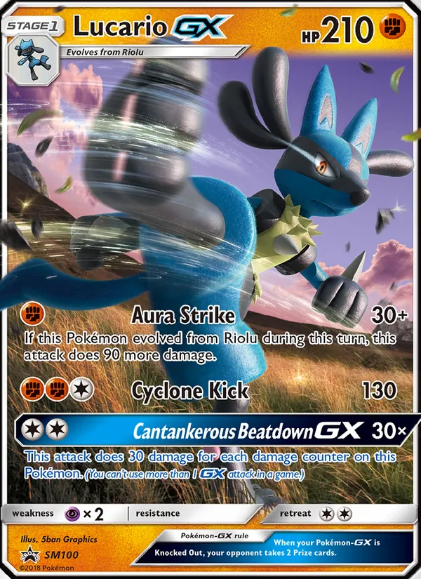 Carte Lucario GX SM100 – Promo SM