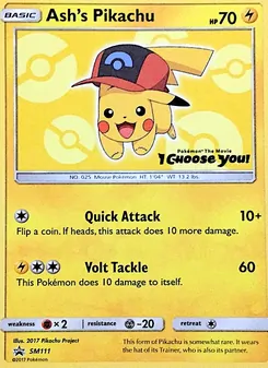 Carte Pikachu de Sacha SM111 – Promo SM