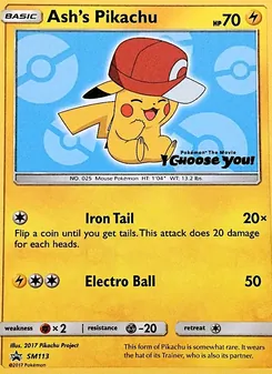 Carte Pikachu de Sacha SM113 – Promo SM