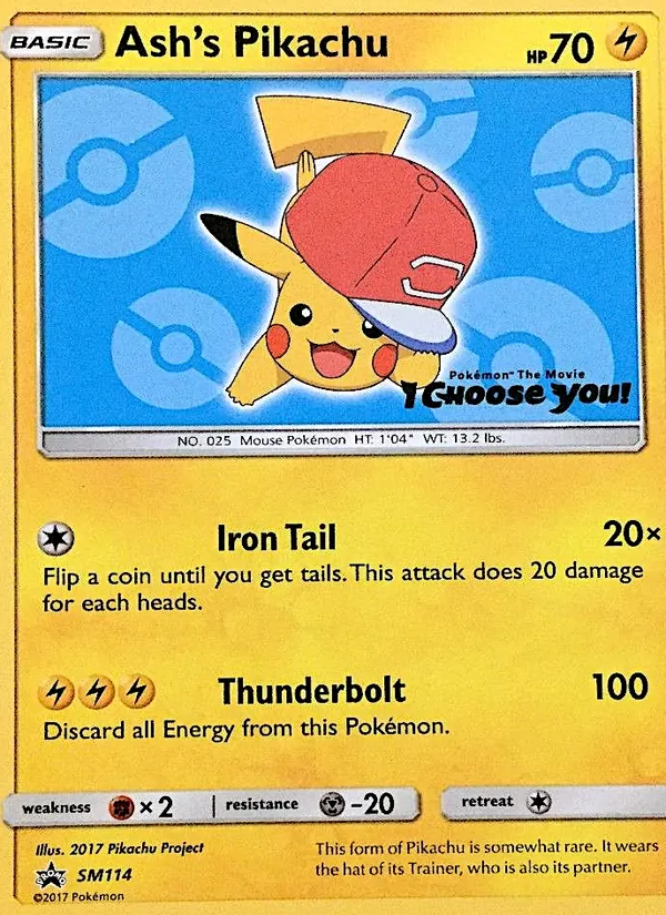 Carte Pikachu de Sacha SM114 – Promo SM