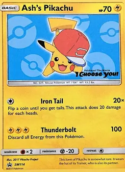 Carte Pikachu de Sacha SM114 – Promo SM