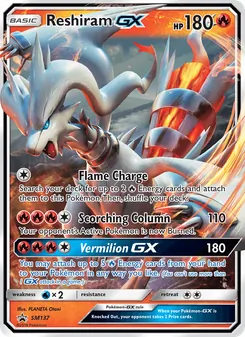Carte Reshiram GX SM137 – Promo SM