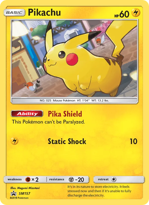 Carte Pikachu SM157 – Promo SM