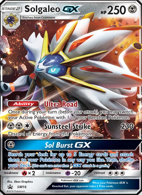 Carte Solgaleo GX SM16 – Promo SM