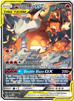 Carte Reshiram et Dracaufeu GX SM201 – Promo SM