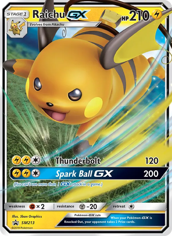 Carte Raichu GX SM213 – Promo SM