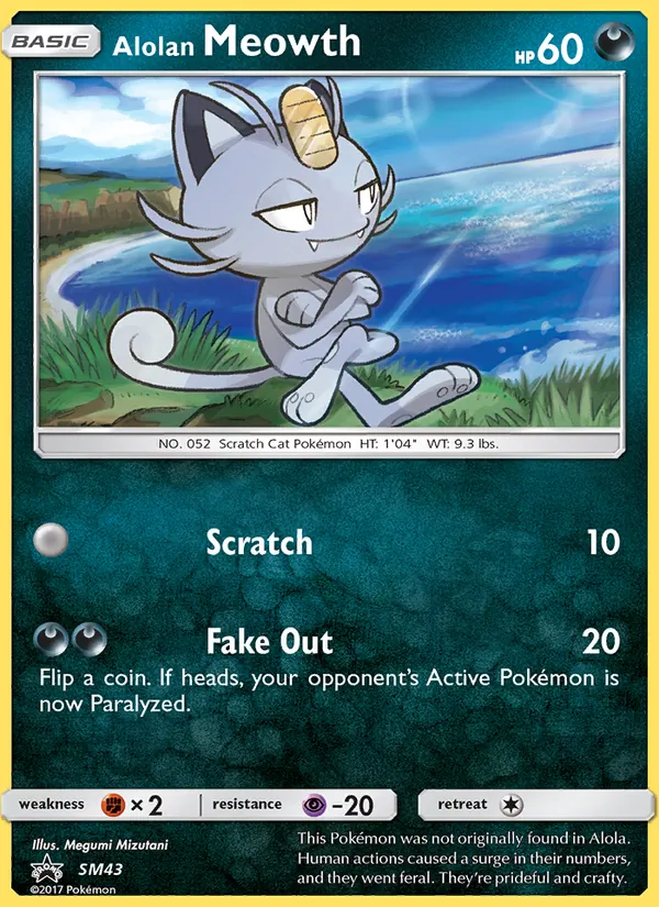 Carte Miaouss d’Alola SM43 – Promo SM