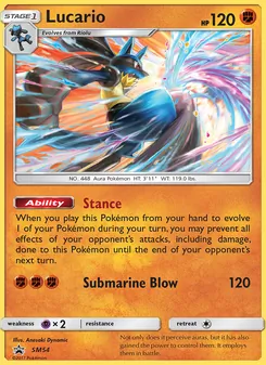 Carte Lucario SM54 – Promo SM