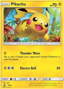 Carte Pikachu SM76 – Promo SM