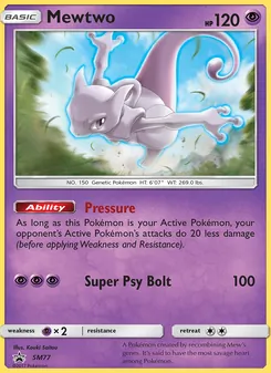 Carte Mewtwo SM77 – Promo SM