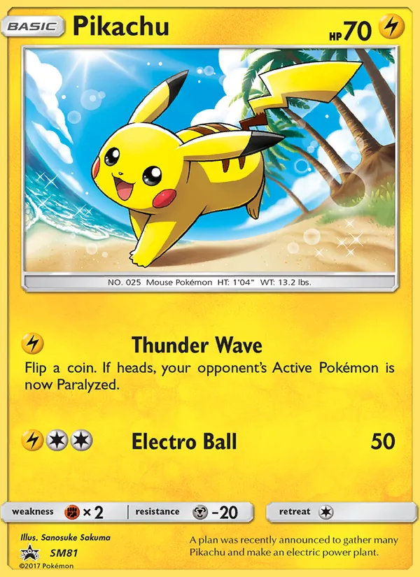 Carte Pikachu SM81 – Promo SM