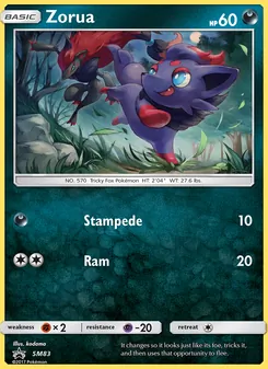 Carte Zorua SM83 – Promo SM
