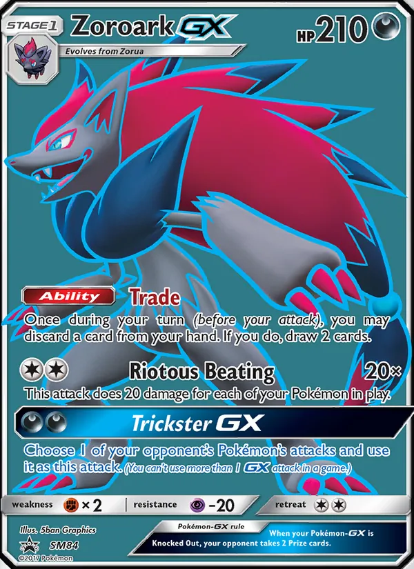 Carte Zoroark GX SM84 – Promo SM