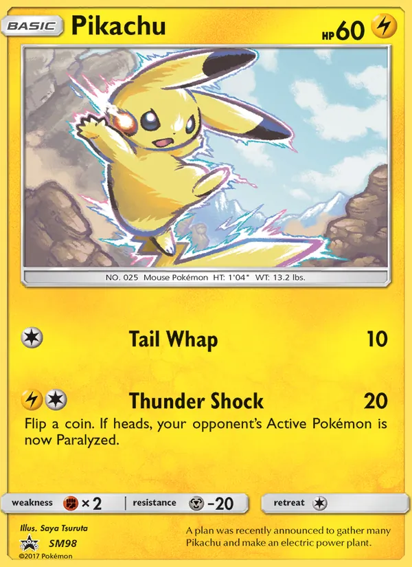 Carte Pikachu SM98 – Promo SM