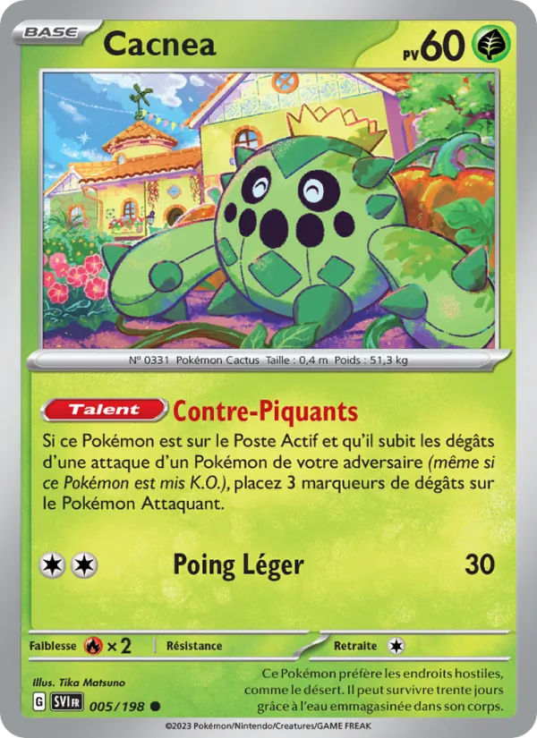 Carte Cacnea 005/198 – Écarlate et Violet