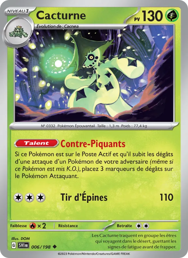 Carte Cacturne 006/198 – Écarlate et Violet