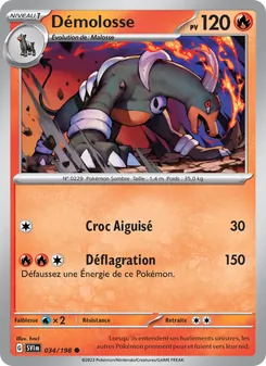 Carte Démolosse 034/198 – Écarlate et Violet