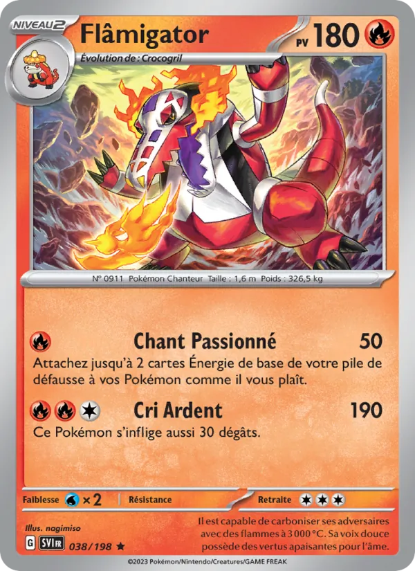 Carte Flâmigator 038/198 – Écarlate et Violet