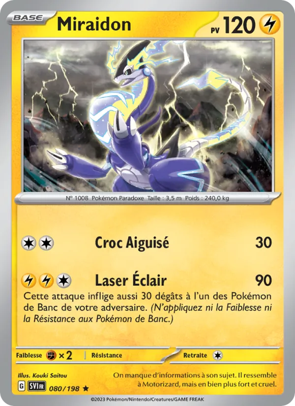 Carte Miraidon 080/198 – Écarlate et Violet