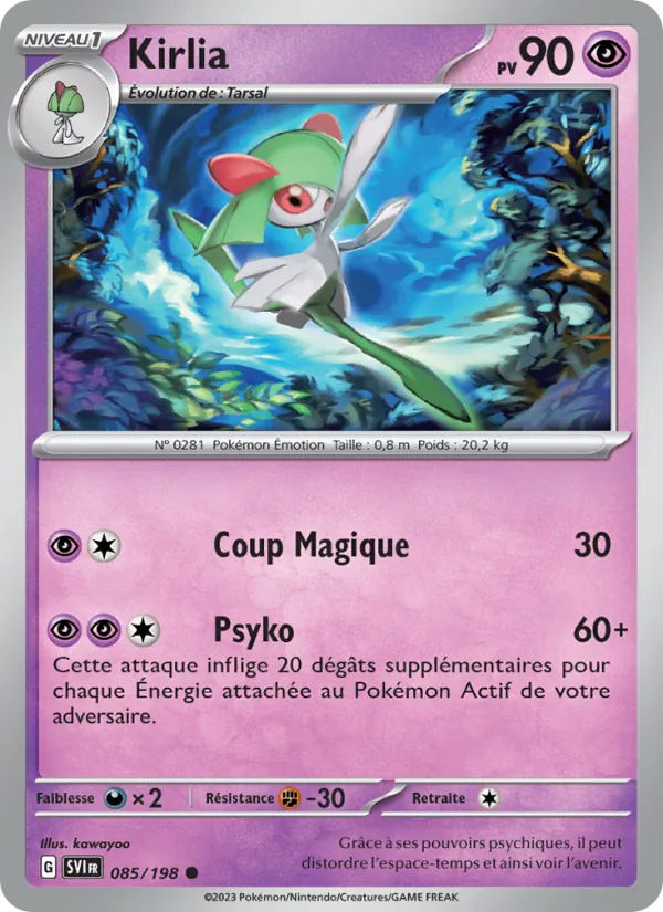 Carte Kirlia 085/198 – Écarlate et Violet