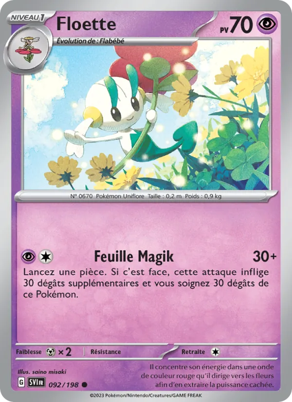 Carte Floette 092/198 – Écarlate et Violet