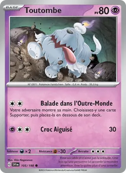 Carte Toutombe 105/198 – Écarlate et Violet