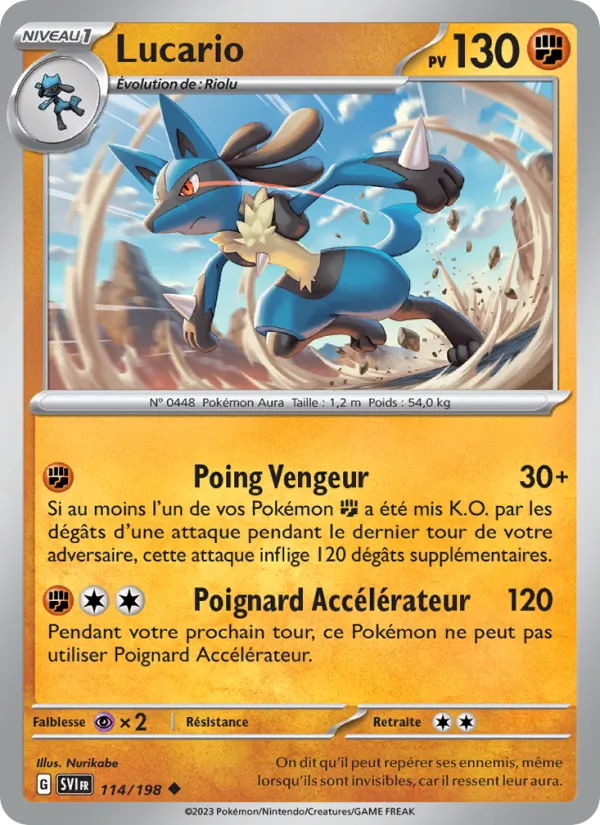 Carte Lucario 114/198 – Écarlate et Violet
