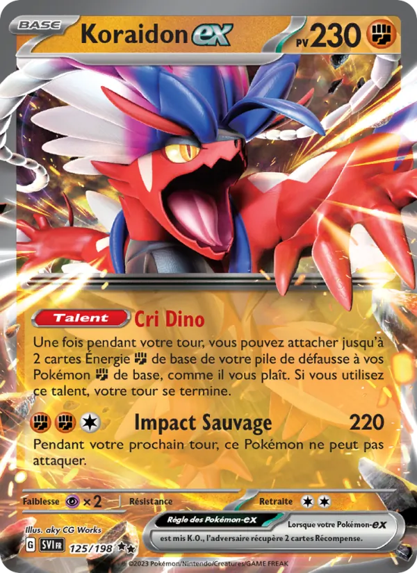 Carte Koraidon-ex 125/198 – Écarlate et Violet