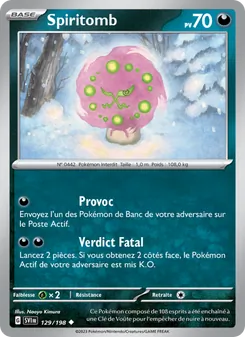Carte Spiritomb 129/198 – Écarlate et Violet