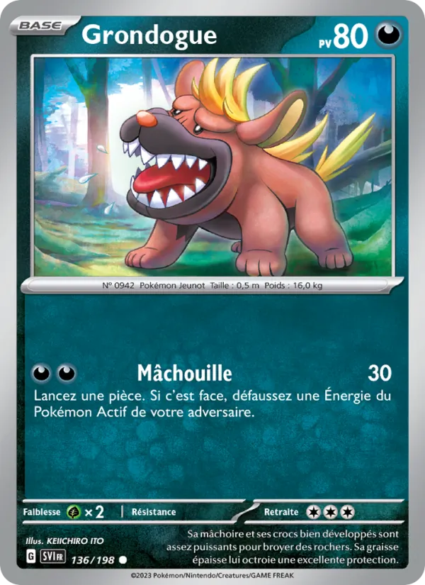Carte Grondogue 136/198 – Écarlate et Violet
