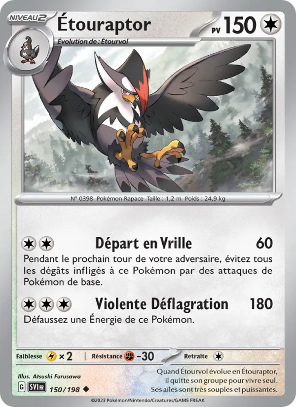 Carte Étouraptor 150/198 – Écarlate et Violet