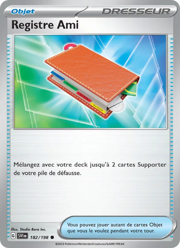 Carte Registre Ami 182/198 – Écarlate et Violet