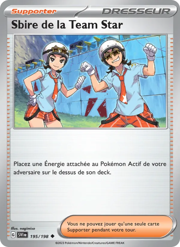 Carte Sbire de la Team Star 195/198 – Écarlate et Violet