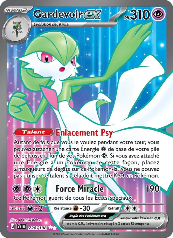 Carte Gardevoir-ex 228/198 – Écarlate et Violet