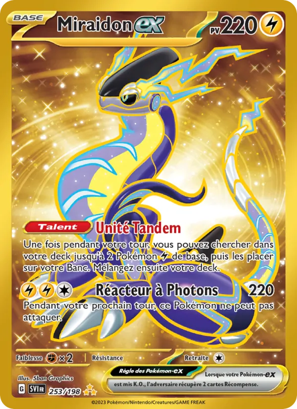 Carte Miraidon-ex 253/198 – Écarlate et Violet