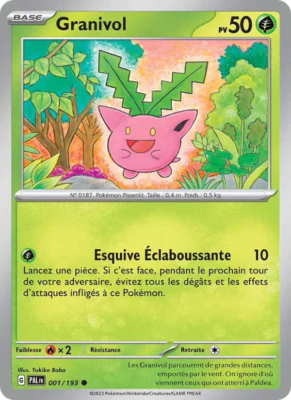 Carte Granivol 001/193 – Évolutions à Paldea