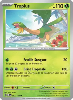 Carte Tropius 007/193 – Évolutions à Paldea
