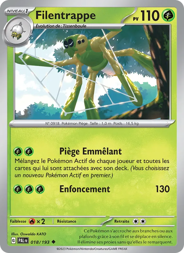 Carte Filentrappe 018/193 – Évolutions à Paldea