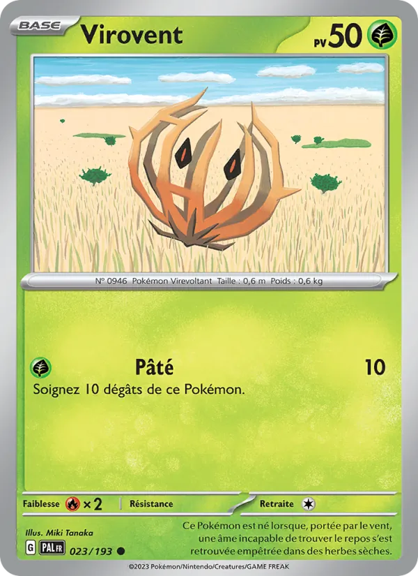 Carte Virovent 023/193 – Évolutions à Paldea