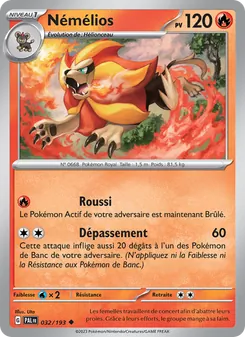Carte Némélios 032/193 – Évolutions à Paldea