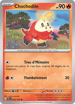 Carte Chochodile 035/193 – Évolutions à Paldea