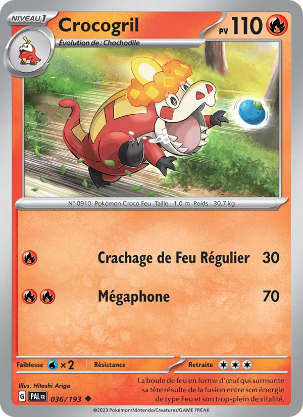 Carte Crocogril 036/193 – Évolutions à Paldea