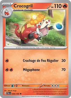 Carte Crocogril 036/193 – Évolutions à Paldea
