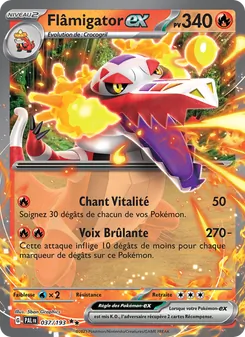 Carte Flâmigator-ex 037/193 – Évolutions à Paldea